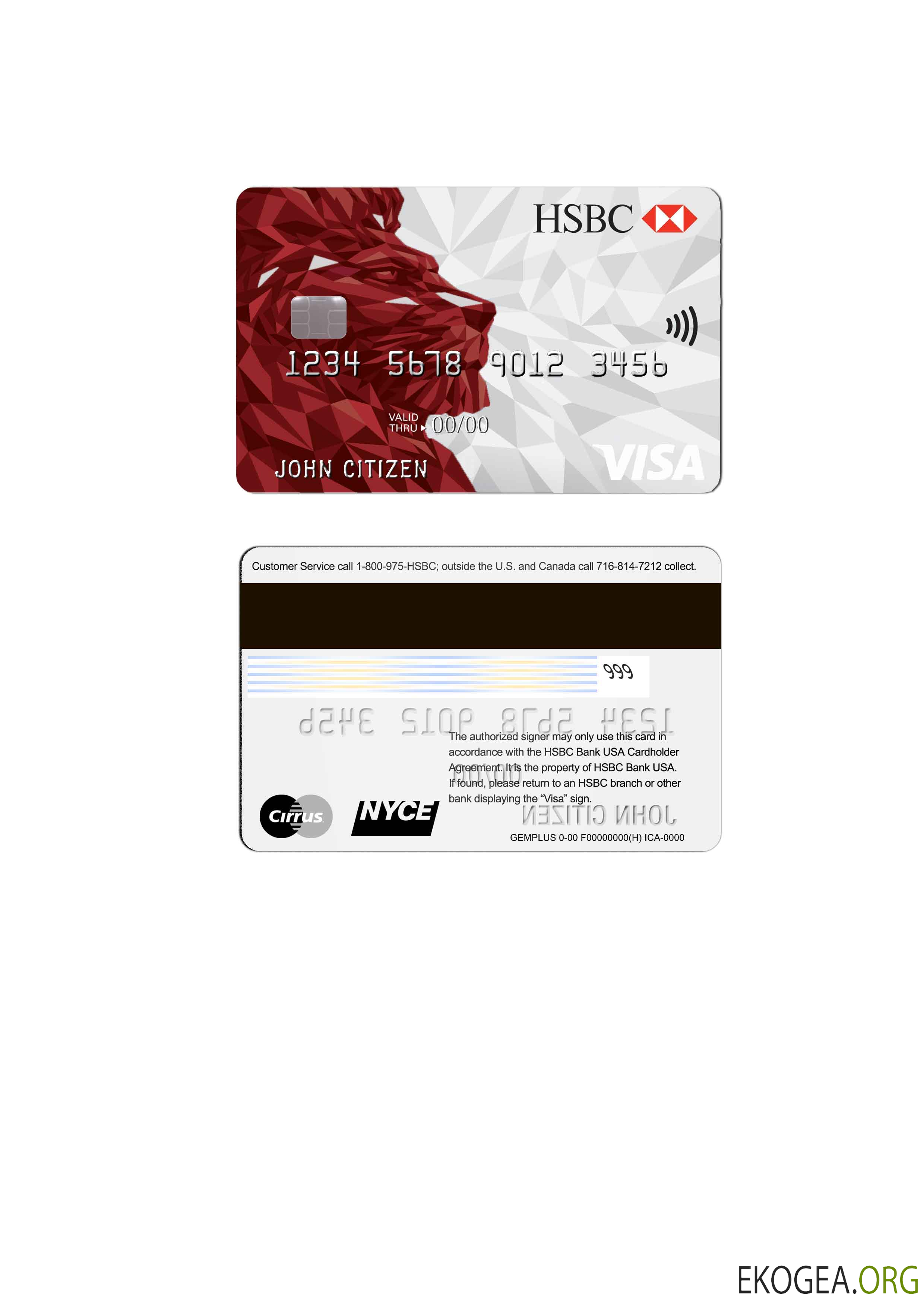 Carte de crédit Visa HSBC aux États Unis